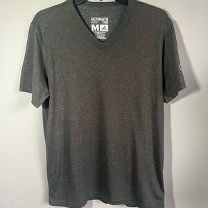 Men’s Adidas Gray Casual Athleisure V-Neck Shirt Size M